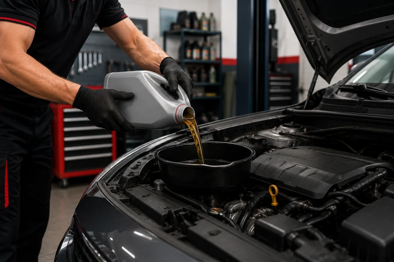 Mobile oil change service